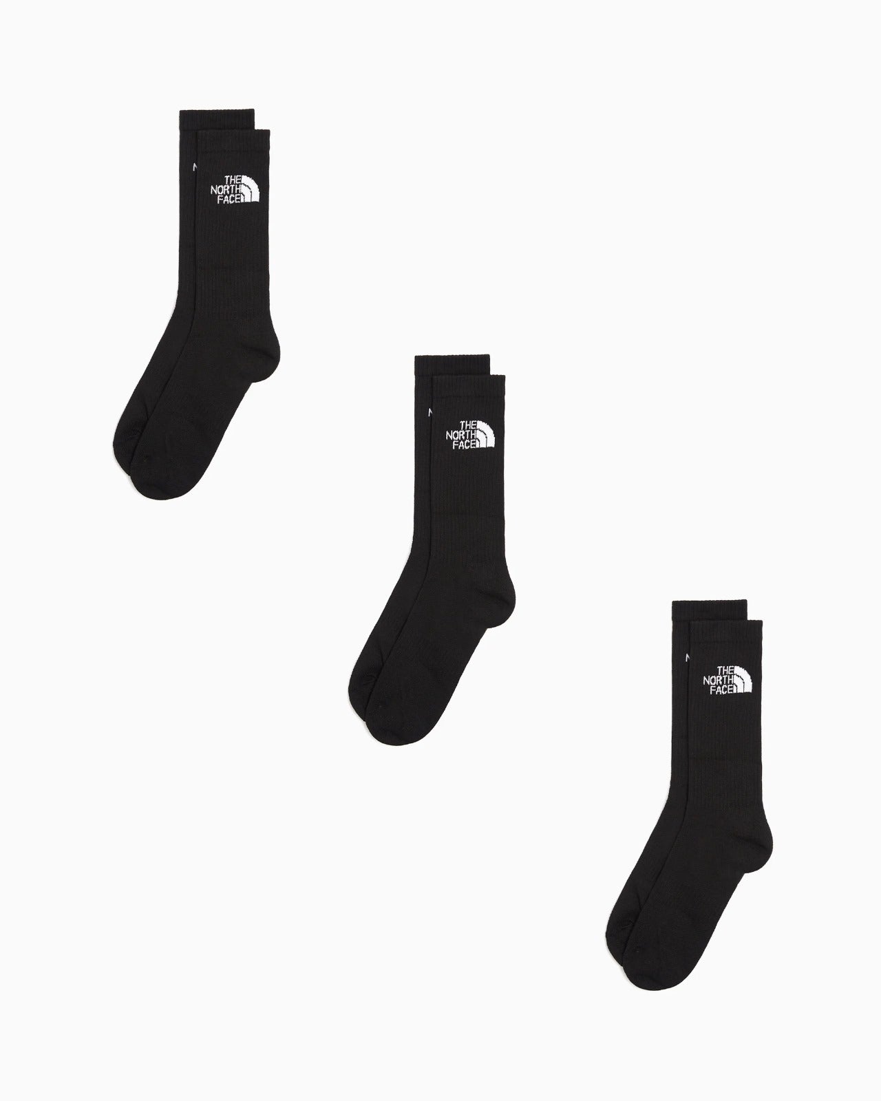 THE NORTH FACE MULTI SPORT CUSH CREW SOCK 3P TNF BLACK NF0A882HJK31