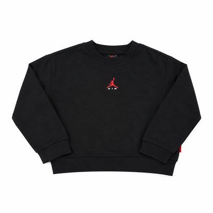 Jordan Brooklyn Fleece Crew – Felpa Bambino Nera