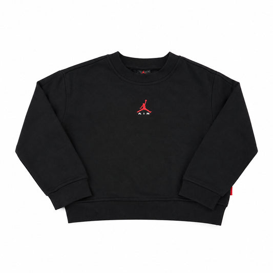 Jordan Brooklyn Fleece Crew – Felpa Bambino Nera