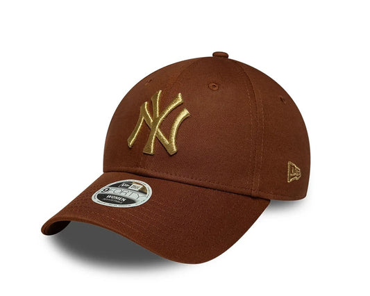 New Era 9FORTY Cappellino da Baseball Unisex con Visiera e Logo Oro in Cotone Marrone Taglia Unica 60915780