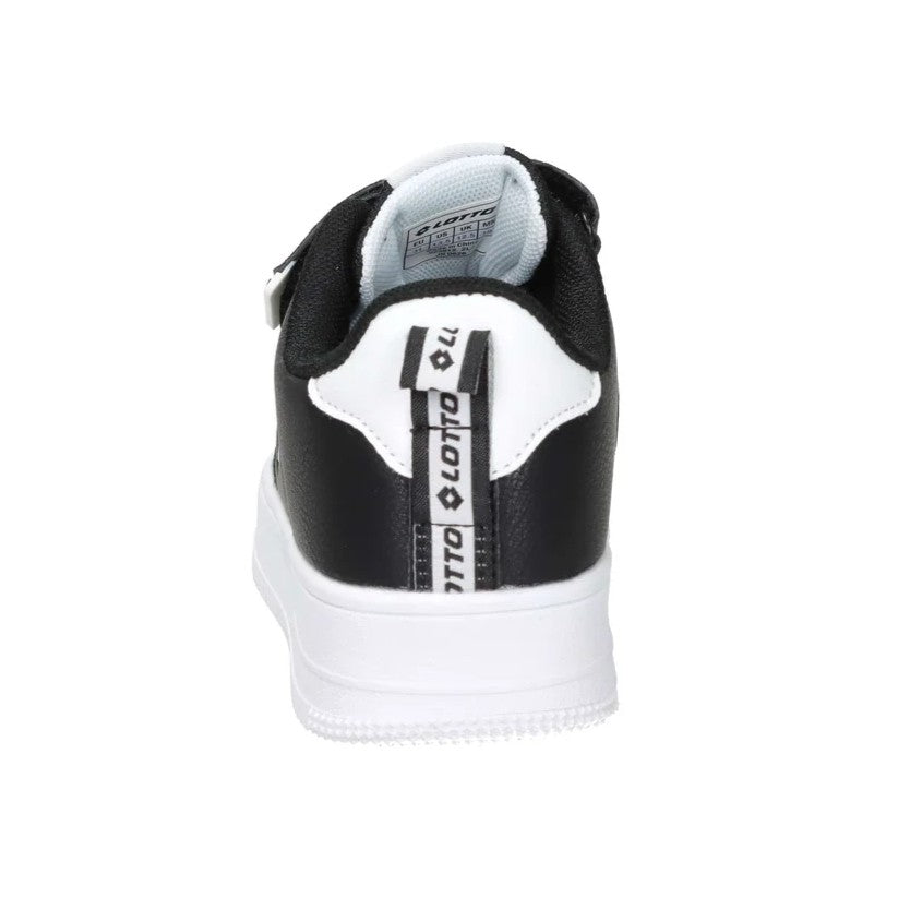 Lotto Sneakers Bambino Bambina Unisex in Pelle Sintetica Nero Bianco Taglie 27-34 223812-2LJ