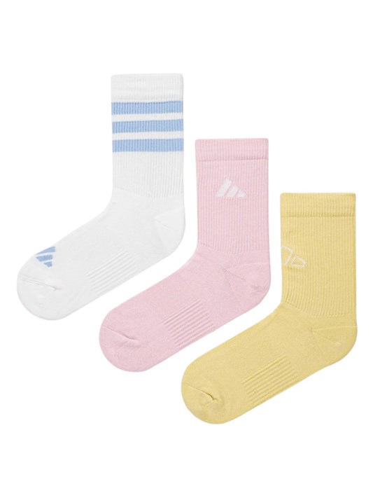 ADIDAS LOGO PACK 3PP WHITE/CLPINK/POWYEL JN6532