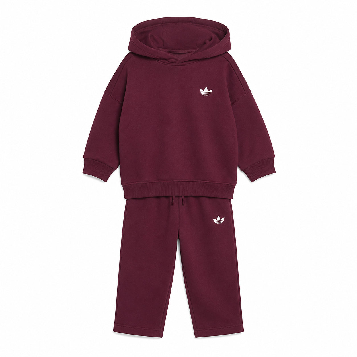 Adidas Tuta Bambino Cappuccio e Pantaloni Borgogna KS1264
