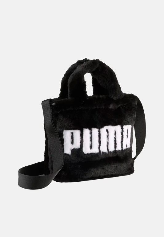 PUMA UP FAUX FUR MINI SHOPPER BAG BLACK 091713-01