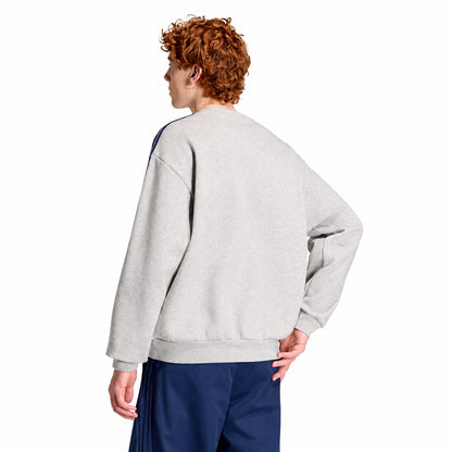 Adidas 3-Stripes Crew – Felpa Uomo Grigio e Navy – foto 3