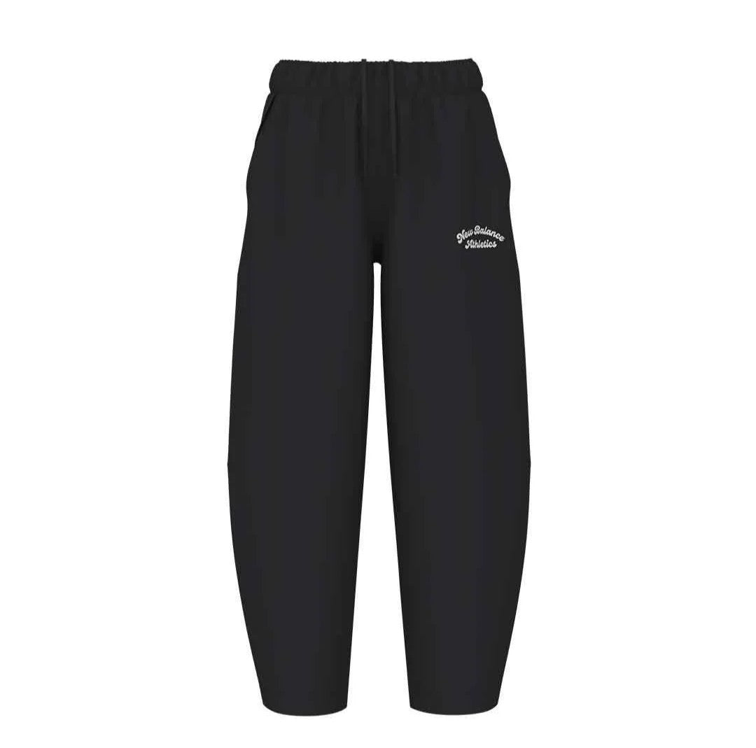 NEW BALANCE NEW LINEAR HERITAGE FLEECE BARREL LEG PANT - BLACK WP53500BK