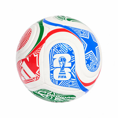 Adidas Pallone da Calcio Adidas World Cup 26 Trionda Club (JD8028) – White/Vivid Red/Glow Blue JD8028