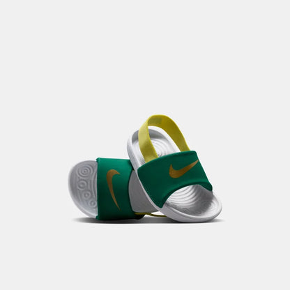 NIKE KAWA SLIDE TD MALACHITE/MTLC GOLD-SONIC YELLOW-WHITE FJ8811-301