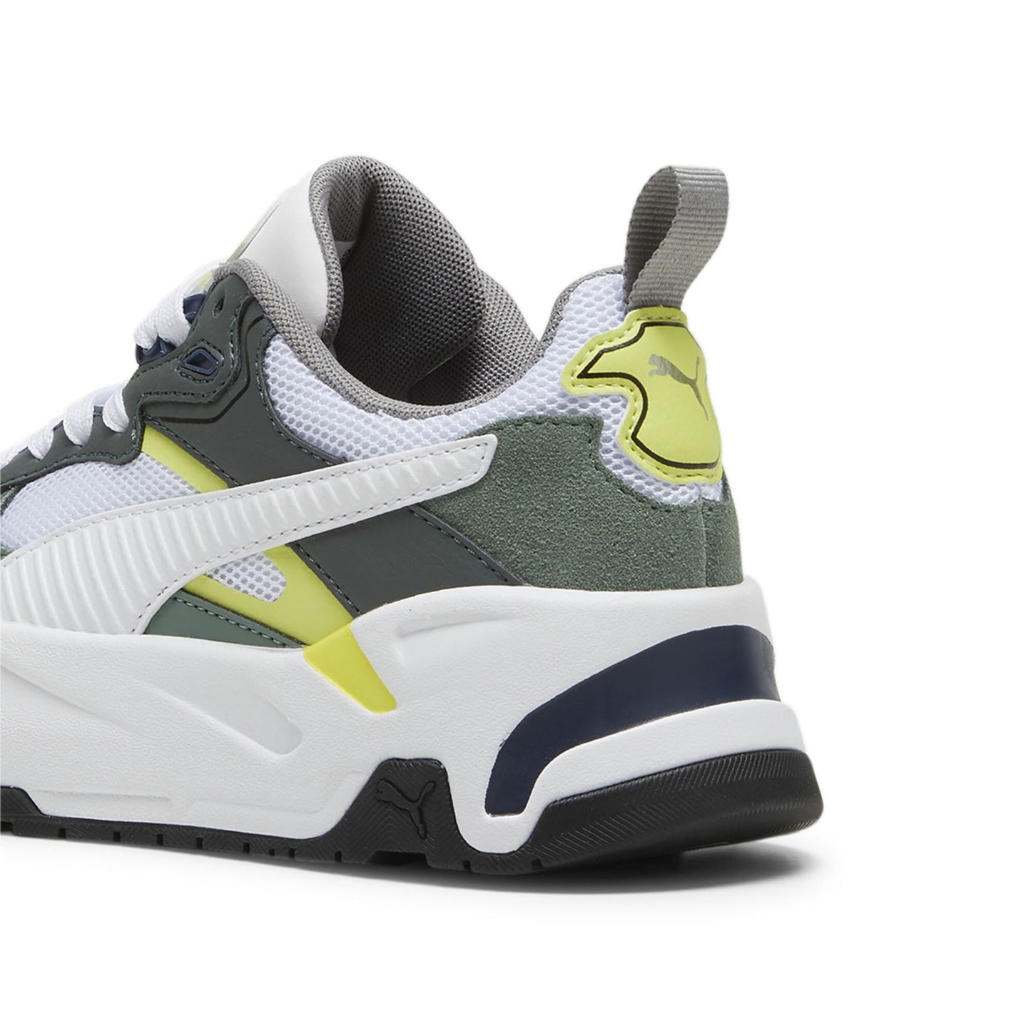 PUMA TRINITY JR MINERAL GRAY-WHITE-EUCALYPTUS-LIME SHEEN 390838-10