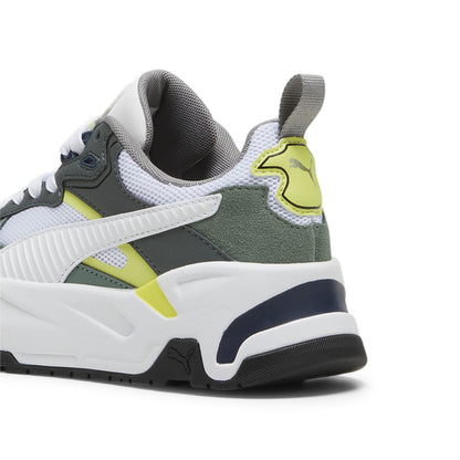 PUMA TRINITY JR MINERAL GRAY-WHITE-EUCALYPTUS-LIME SHEEN 390838-10