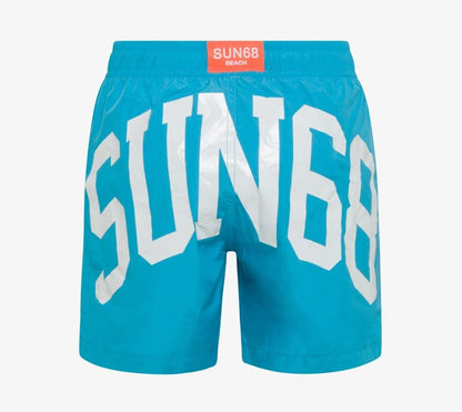 Sun68 BOY'S SWIM PANT BIG LOGO ON BACK	BLUE FLUO H34317-65