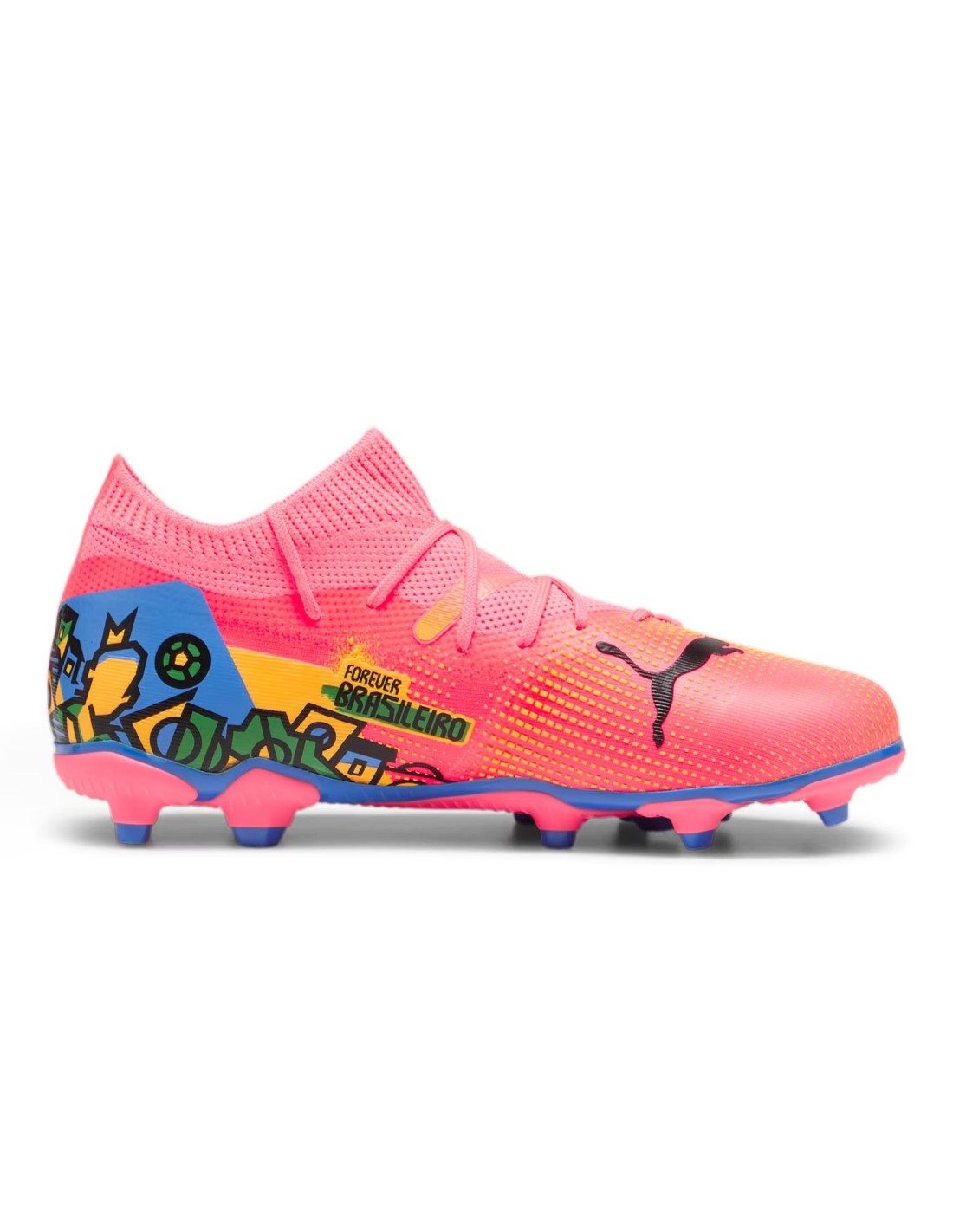 PUMA FUTURE 7 MATCH NJR FG/AG JR SUNSET GLOW-BLACK-SUN STREAM-GREEN-BLUEM 107841-01