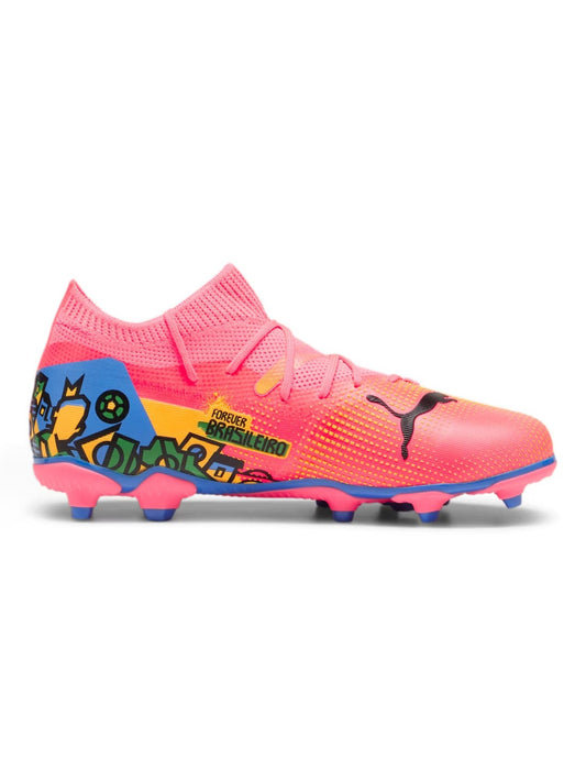 PUMA FUTURE 7 MATCH NJR FG/AG JR SUNSET GLOW-BLACK-SUN STREAM-GREEN-BLUEM 107841-01