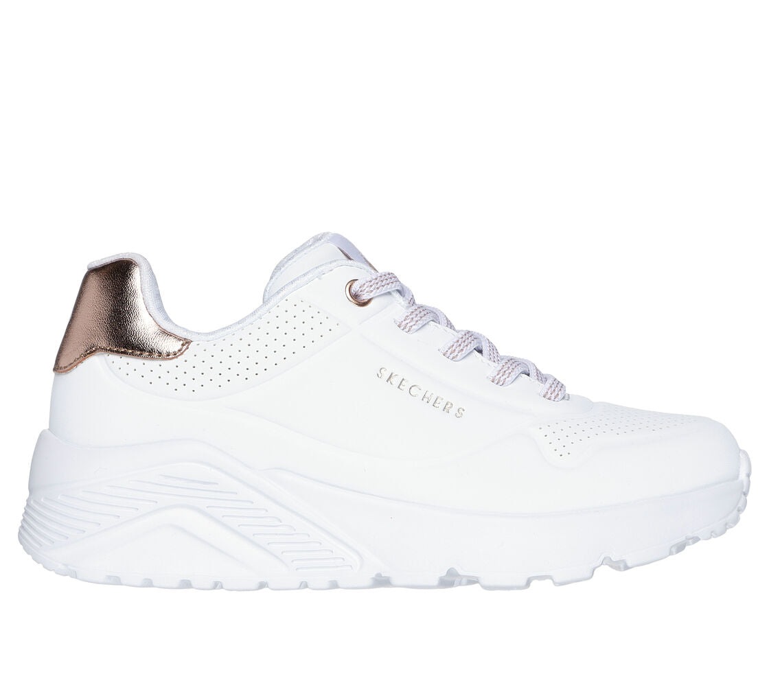 Skechers Uno Lite Metallic Sneakers Bambina Bianche