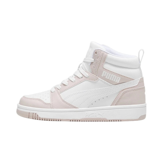 PUMA REBOUND V6 MID JR MAUVE MIST-PUMA WHITE 393831-20