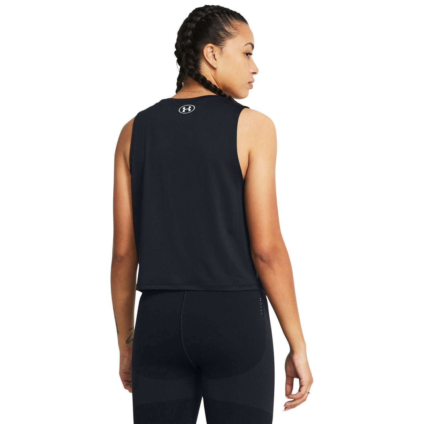 UNDER ARMOUR VANISH ENERGY CROP TANK BLACK 1383654-001