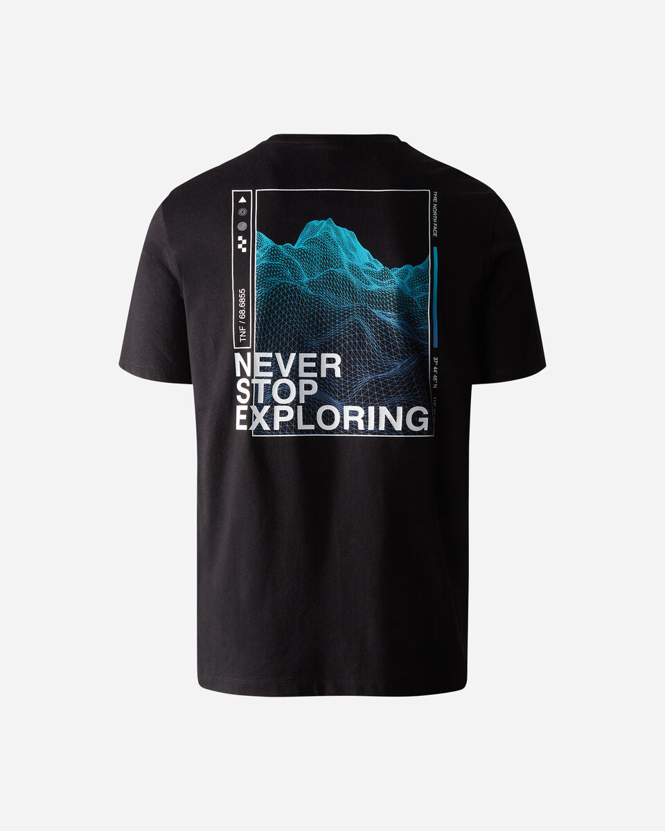 THE NORTH FACE M FOUNDATION GRAPHIC TEE S/S - EU TNF BLACK/OPTIC BLUE NF0A86XHOGF1