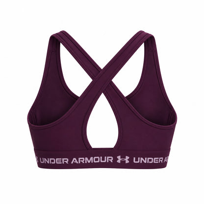Under Armour Crossback Mid Bra – Reggiseno sportivo donna viola in tessuto tecnico traspirante – 1361034-526