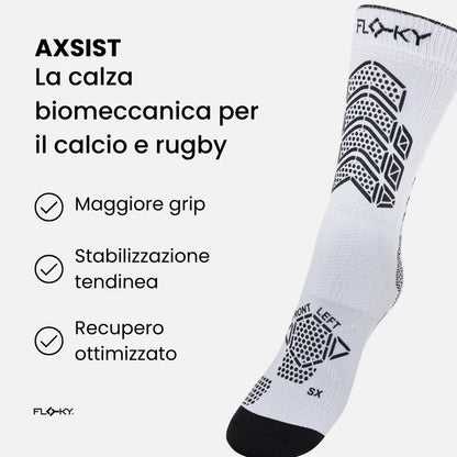 FLOKY AXSIST 3D Calza biomeccanica da calcio e rugby FLAX3DM-L005