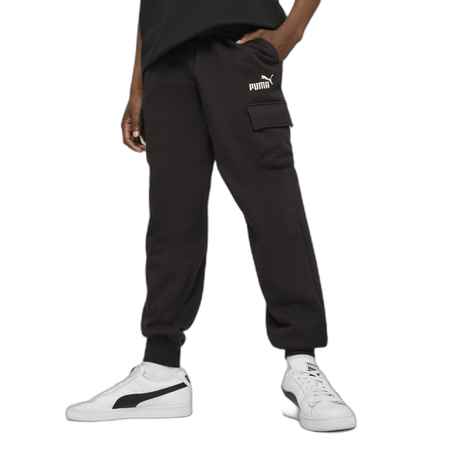 PUMA ESS NO. 1 LOGO CARGO PANTS FL B BLACK 684924-01