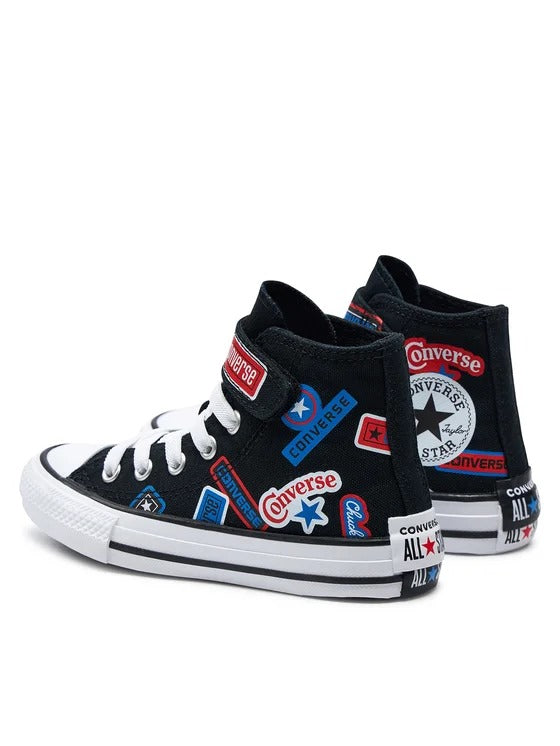 CONVERSE CTAS 1V HI BLACK/FEVER DREAM/BLUE SLUSHY A06356C