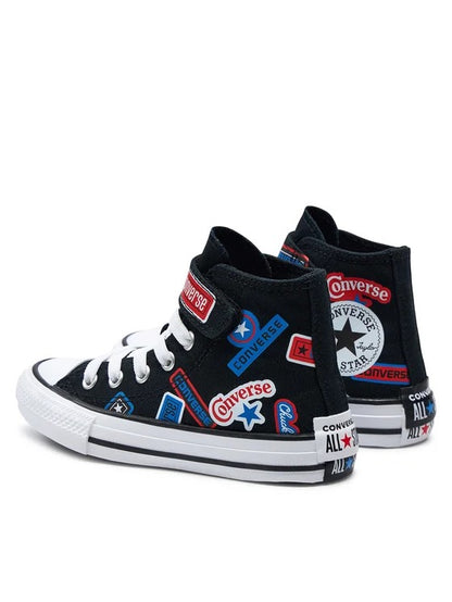 CONVERSE CTAS 1V HI BLACK/FEVER DREAM/BLUE SLUSHY A06356C