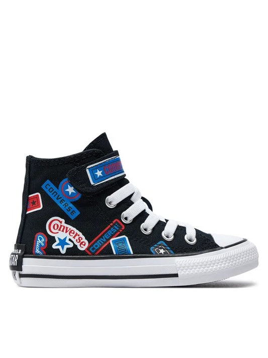 CONVERSE CTAS 1V HI BLACK/FEVER DREAM/BLUE SLUSHY A06356C