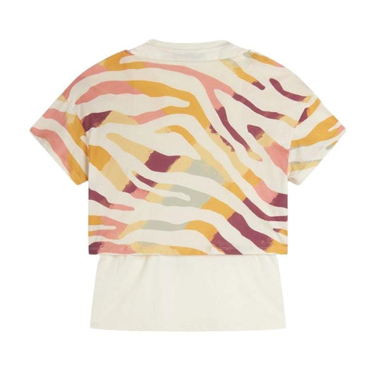 FREDDY T-SHIRT MANICA CORTA CREAM+ZEBRAANIMALIERMULTICOLOR S25WMVT1C-WAN117