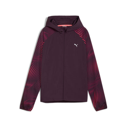 PUMA RUN FAVORITE AOP WOVEN JACKET W MIDNIGHT PLUM-AOP 524035-44