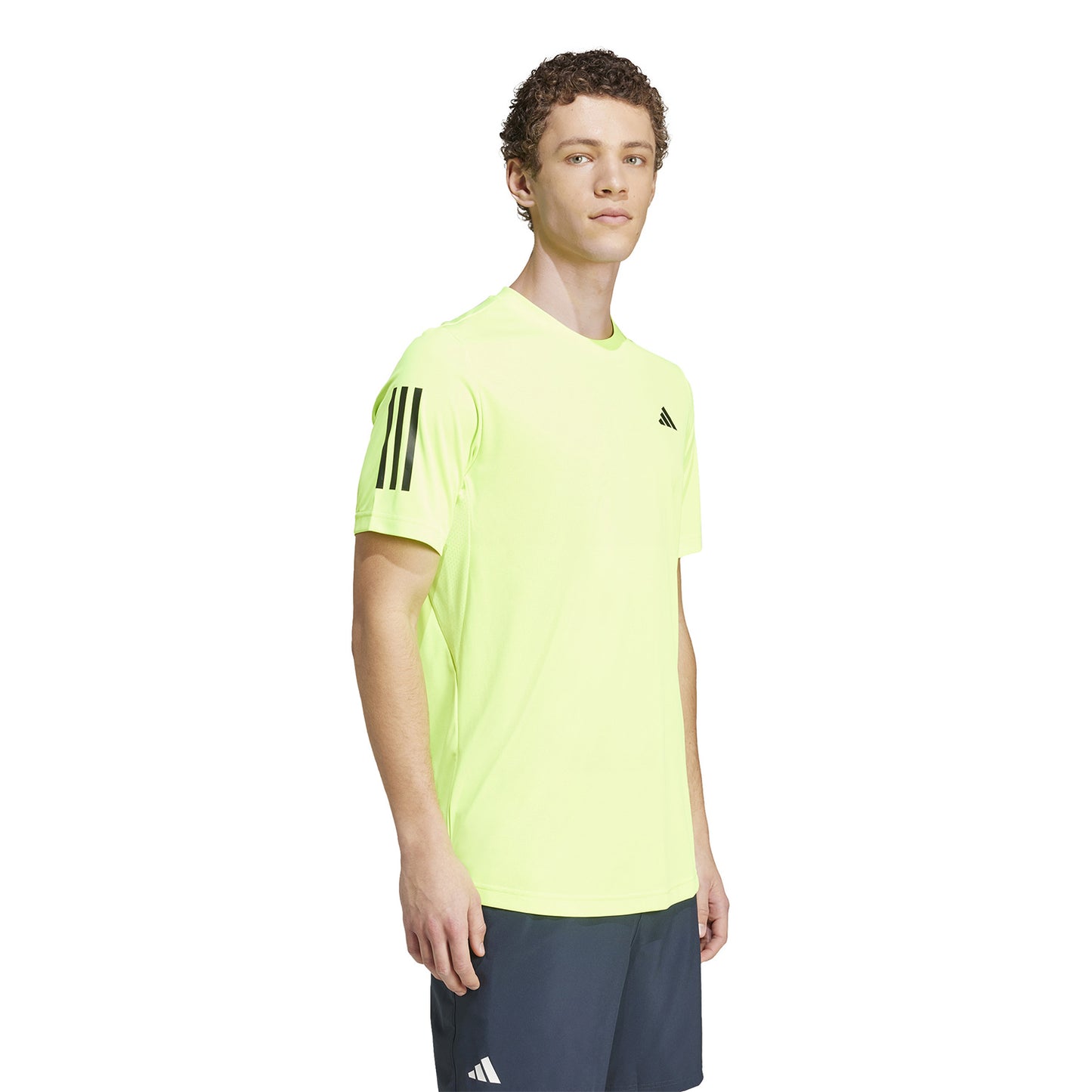 ADIDAS CLUB 3STR TEE LUCID LEMON IS8110