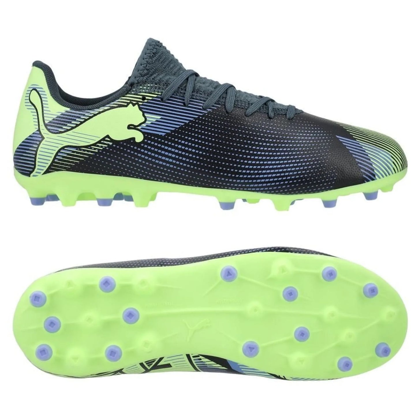 PUMA FUTURE 7 PLAY MG JR GRAY SKIES-ELEKTRO PURPLE-FIZZY APPLE-PUMA WHITE 108019-03