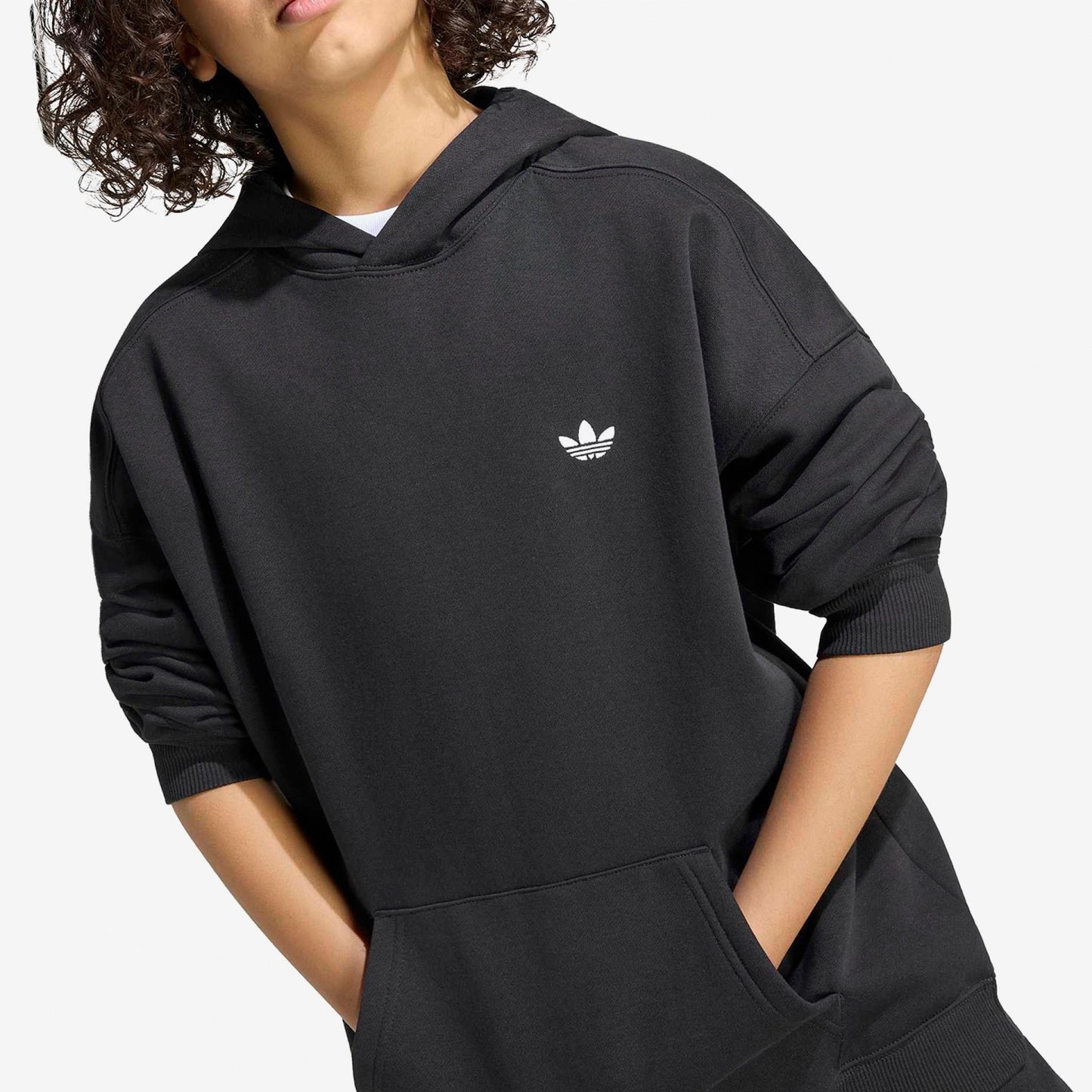 Adidas Felpa Bambino Oversize Hoodie Nera KR0860
