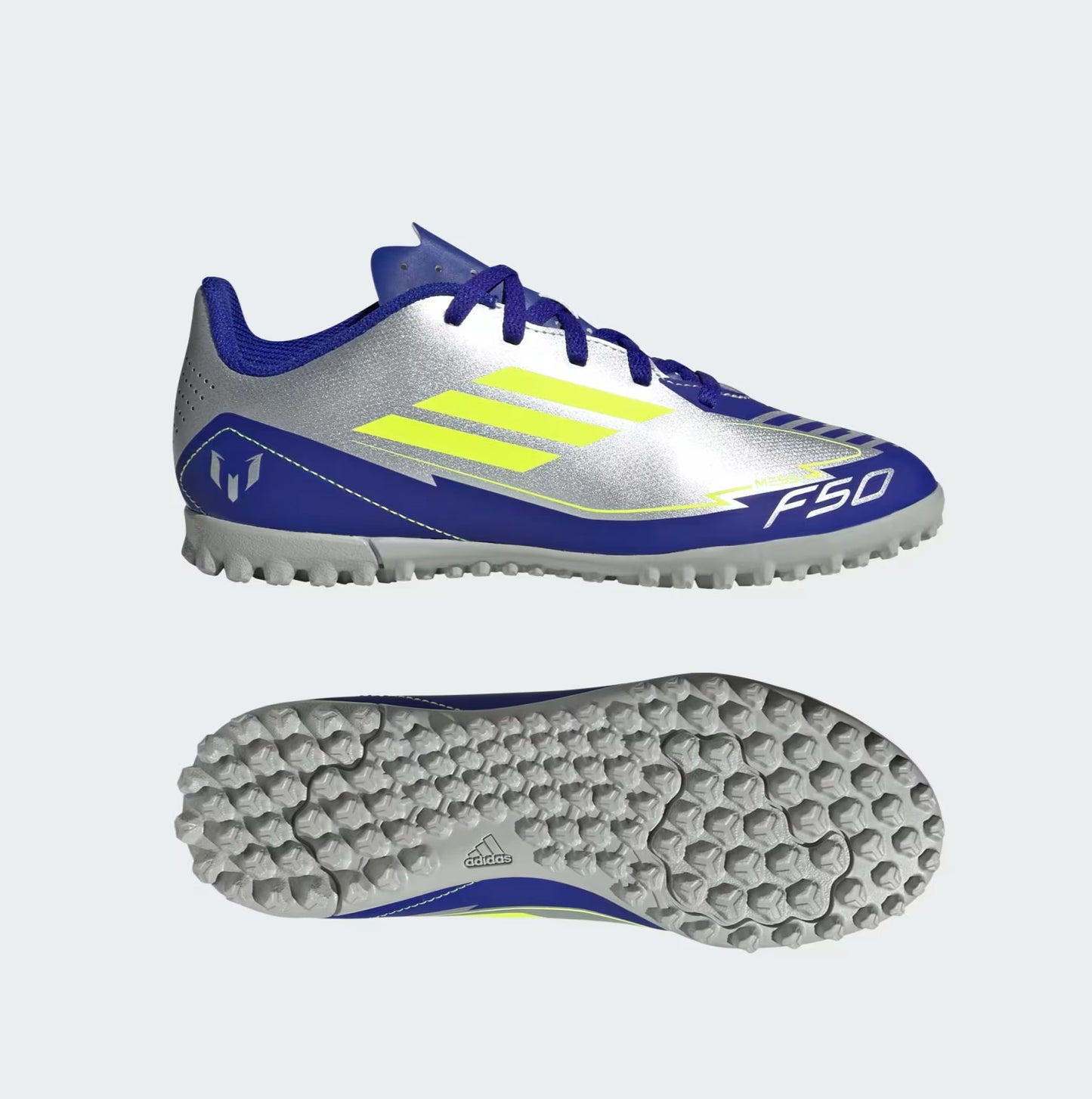 ADIDAS F50 CLUB TF J MESSI SILVMT/SYELLO/LUCBLU sneakers IH0923