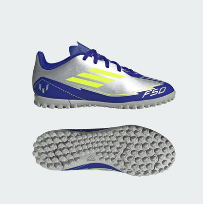 ADIDAS F50 CLUB TF J MESSI SILVMT/SYELLO/LUCBLU sneakers IH0923
