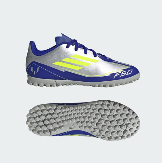 ADIDAS F50 CLUB TF J MESSI SILVMT/SYELLO/LUCBLU sneakers IH0923