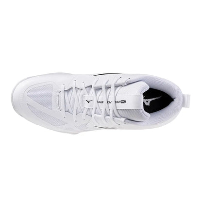 Mizuno Wave Momentum Pro Mid – Scarpe da pallavolo mid unisex bianco in ecopelle e mesh – V1GA254583