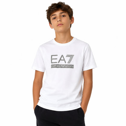 EA7 Emporio Armani T-Shirt 7B000350-U0002 | Maglietta Ragazzi Manica Corta | Bianco