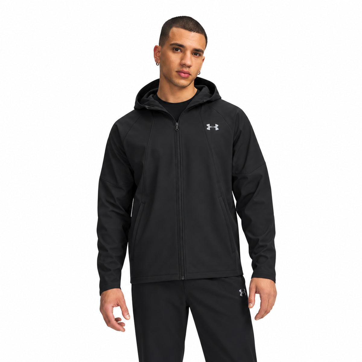 Under Armour UA Tech Utility Woven Jckt 6013804-001 2000001080337 – Giacca a Vento Uomo Nera in Tessuto Woven per Sport, Allenamento, Outdoor e Tempo Libero, Abbigliamento Sportivo