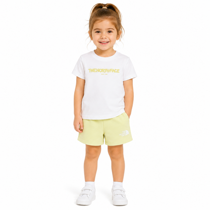 The North Face Kid Bubble Logo Legging Set Bianco