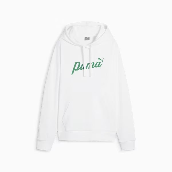 PUMA ESS+ SCRIPT HOODIE TR WHITE 679348-02