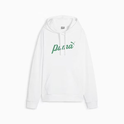 PUMA ESS+ SCRIPT HOODIE TR WHITE 679348-02