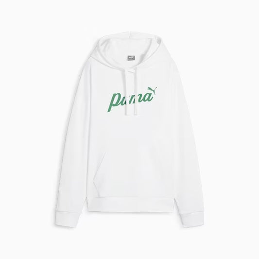PUMA ESS+ SCRIPT HOODIE TR WHITE 679348-02
