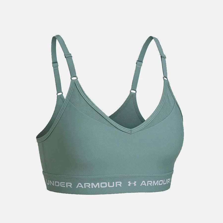 UNDER ARMOUR CROSSBACK LOW BRA SILICA GREEN 1386424-348
