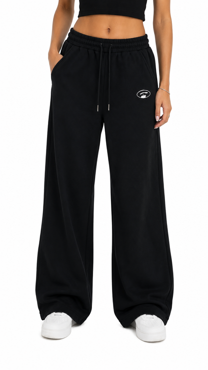 Starter Pantaloni neri donna eleganti a palazzo, vestibilità ampia, comodi, moderni e versatili 41266 ST