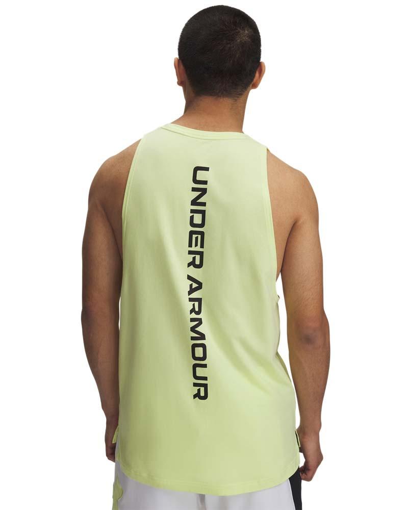 Under Armour Baseline Cotton Tank – Canotta uomo giallo in jersey di cotone – 1361901-727