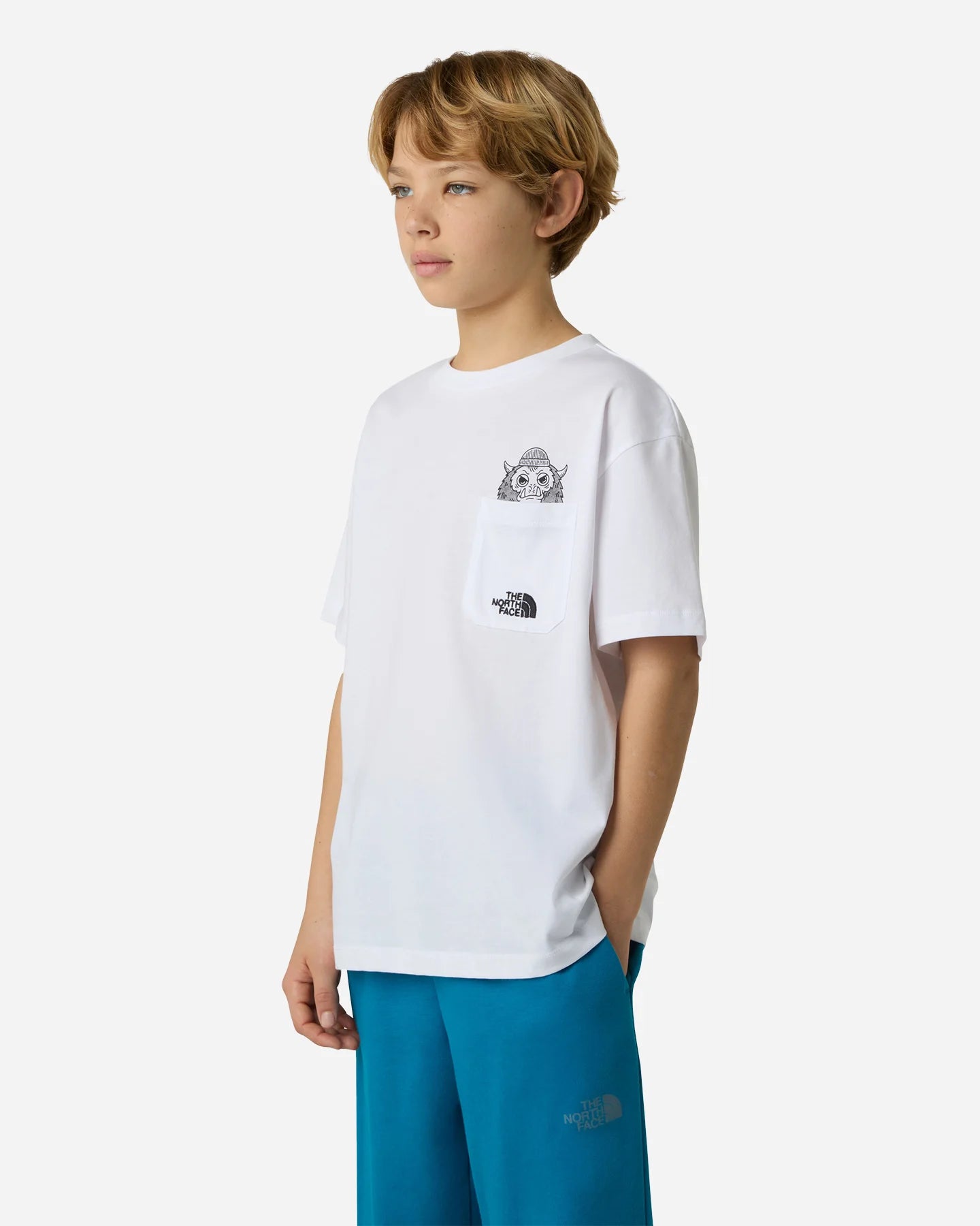THE NORTH FACE B SPORTS OVERSIZED POCKET SS TEE - GRAPH TNF WHITE NF0A8EAKFN41