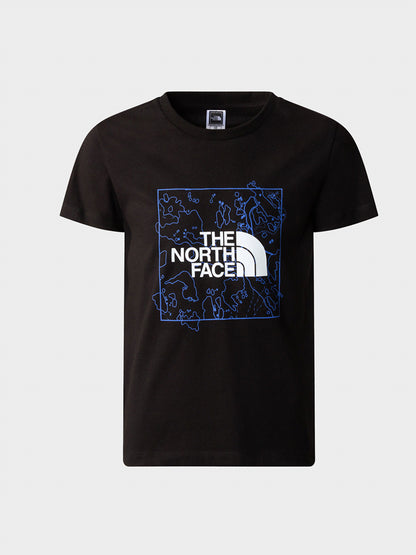 THE NORTH FACE TEEN NEW S/S GRAPHIC TEE TNF BLACK/SOLAR BLUE NF0A877WTMI1