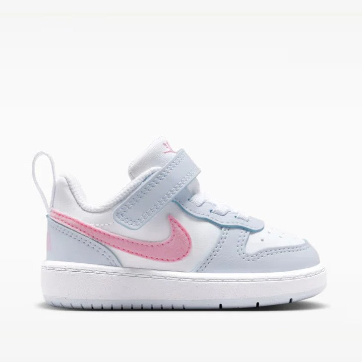 NIKE COURT BOROUGH LOW ESS+ TD WHITE/PINK RISE-FOOTBALL GREY IQ2727-101