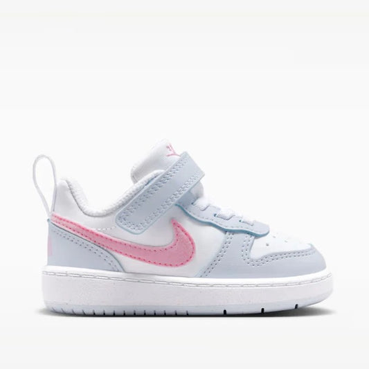 NIKE COURT BOROUGH LOW ESS+ TD WHITE/PINK RISE-FOOTBALL GREY IQ2727-101