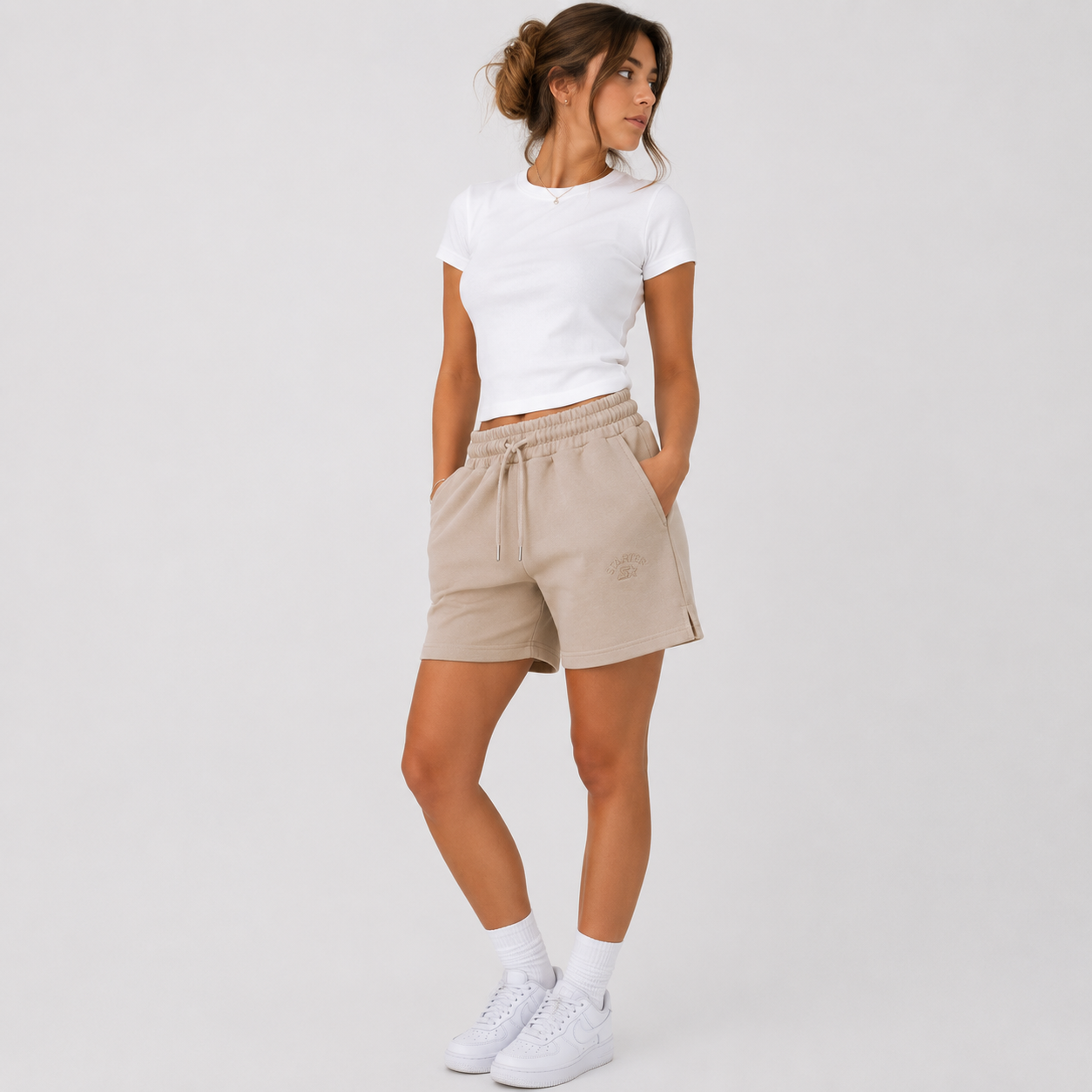 Starter Bermuda 41260 ST | Bermuda Donna Garzato con Coulisse | Beige